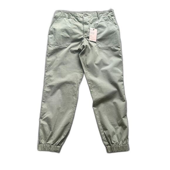 Quince Organic Stretch Cotton Utility Jogger in Green, Size 8, NWT - Picture 1 of 8